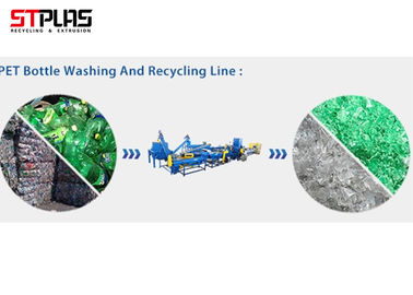 Halb automatisches überschüssiges HAUSTIER waschende Linie Plastik, der waschende trocknende Ausrüstung zerquetscht