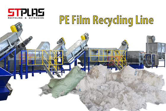LDPE-Landwirtschafts-PET-Film-Reinigungs-Linie Plastikwiederverwertungsmaschine 1000kg/H