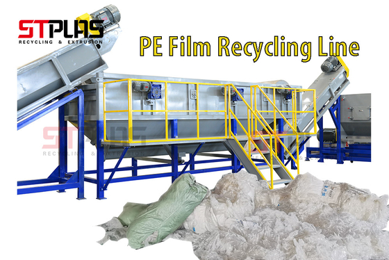 Leistungsfähigkeit pp. PET Film-Reinigungs-Linie landwirtschaftliche Wiederverwertungs60mm 1500kg/H