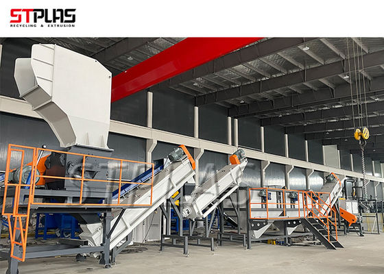 156 kW 1000 kg/H SUS304 HDPE Waschanlage für Trommeln/Flaschen/Körbe/Fässer